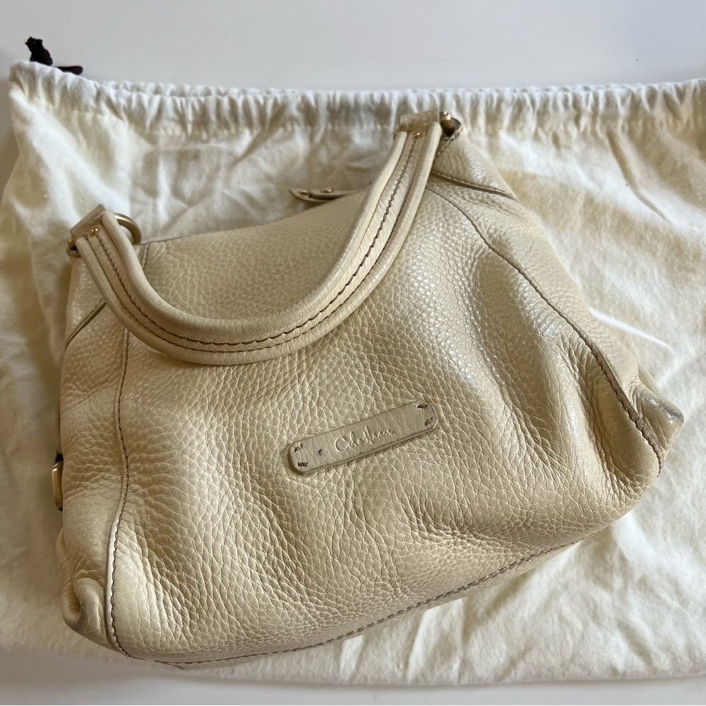 Cole Haan Ivory pebble leather bag